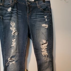 torrid 14 Distressed premium skinny jeans